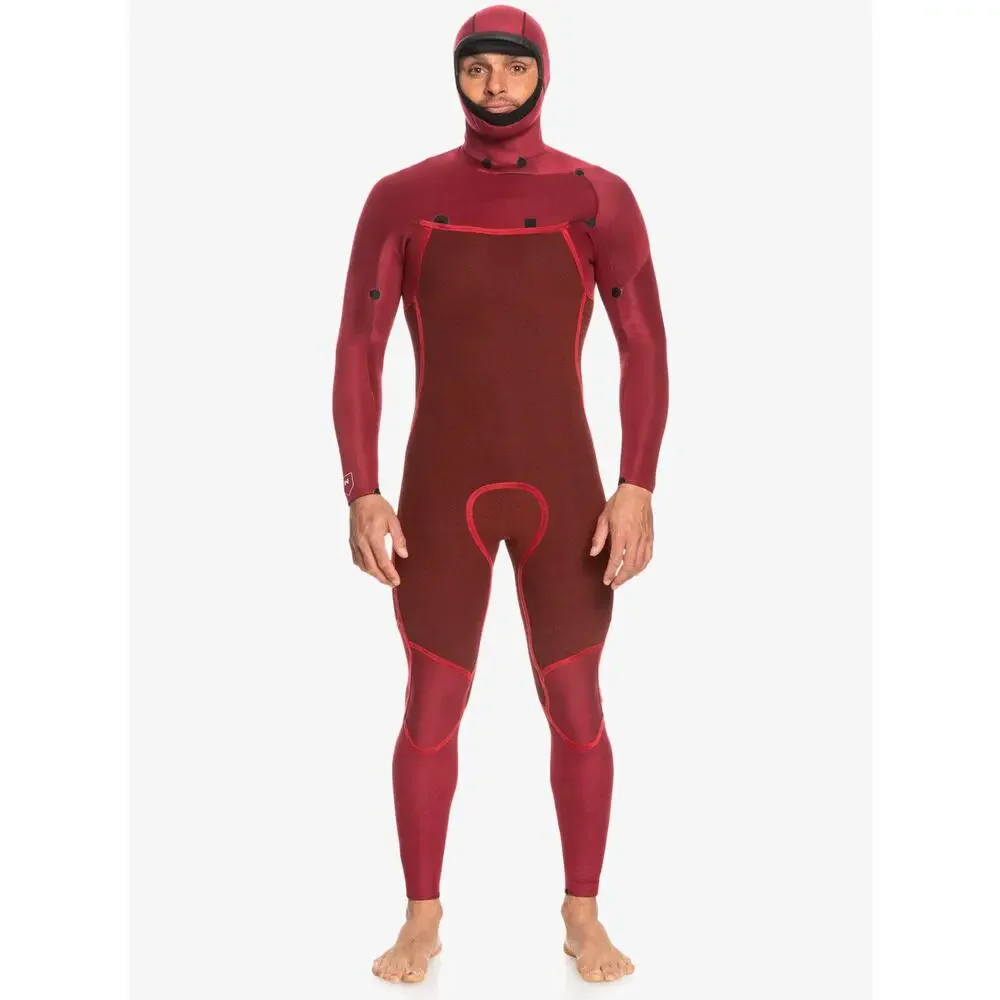 Quiksilver Men's Full Wetsuit 4/3mm Everyday Sessions Hooded GBS Chest Zip Suit